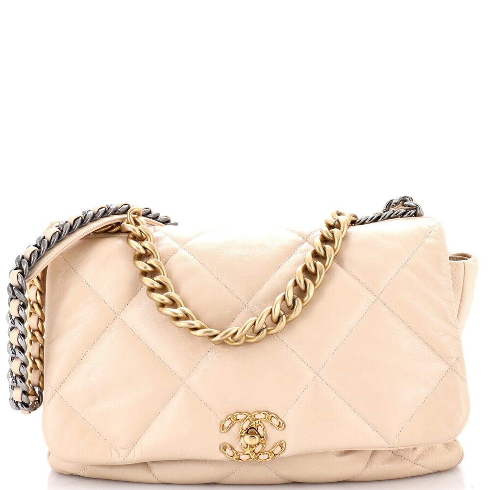 Chanel Maxi 19 Flap Bag Quilted Leather